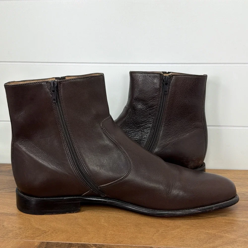 Florsheim Imperial Hugo Leather Ankle Dress Boot Mens 10.5D Side Zip 18570 200